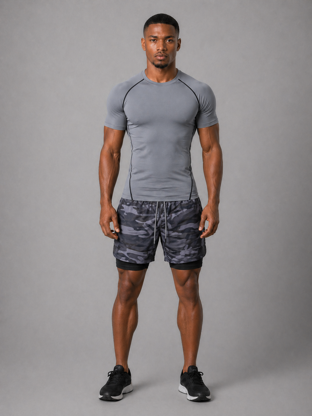 Fitness Compression Gym Set Sportswear Shortsleeve (Shirt und Short)