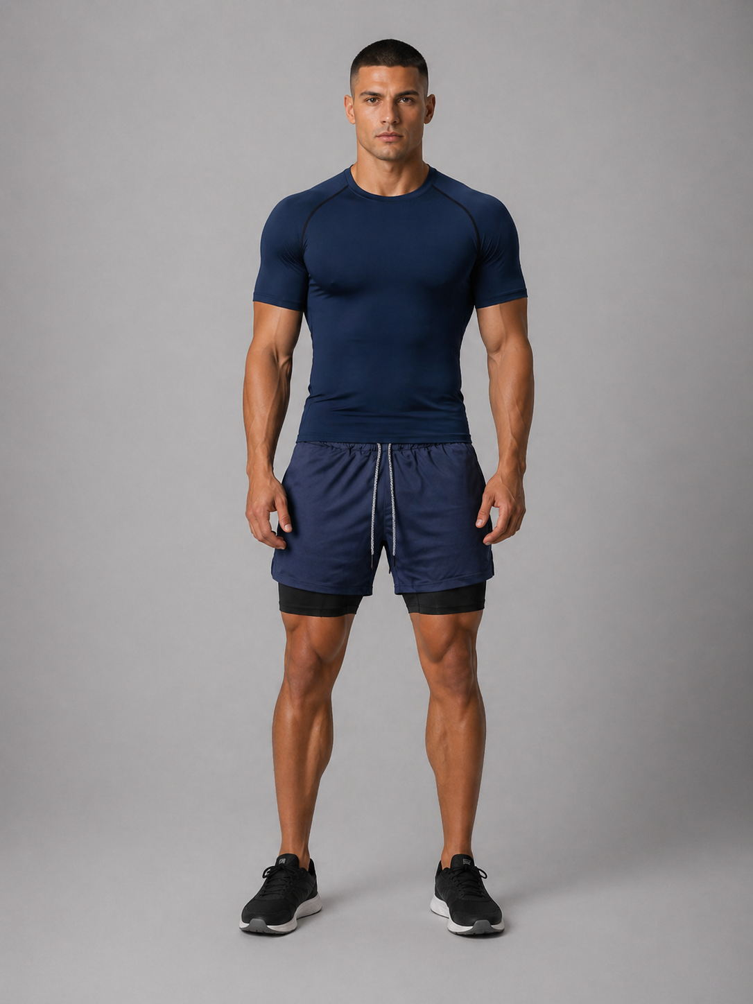 Fitness Compression Gym Set Sportswear Shortsleeve (Shirt und Short)
