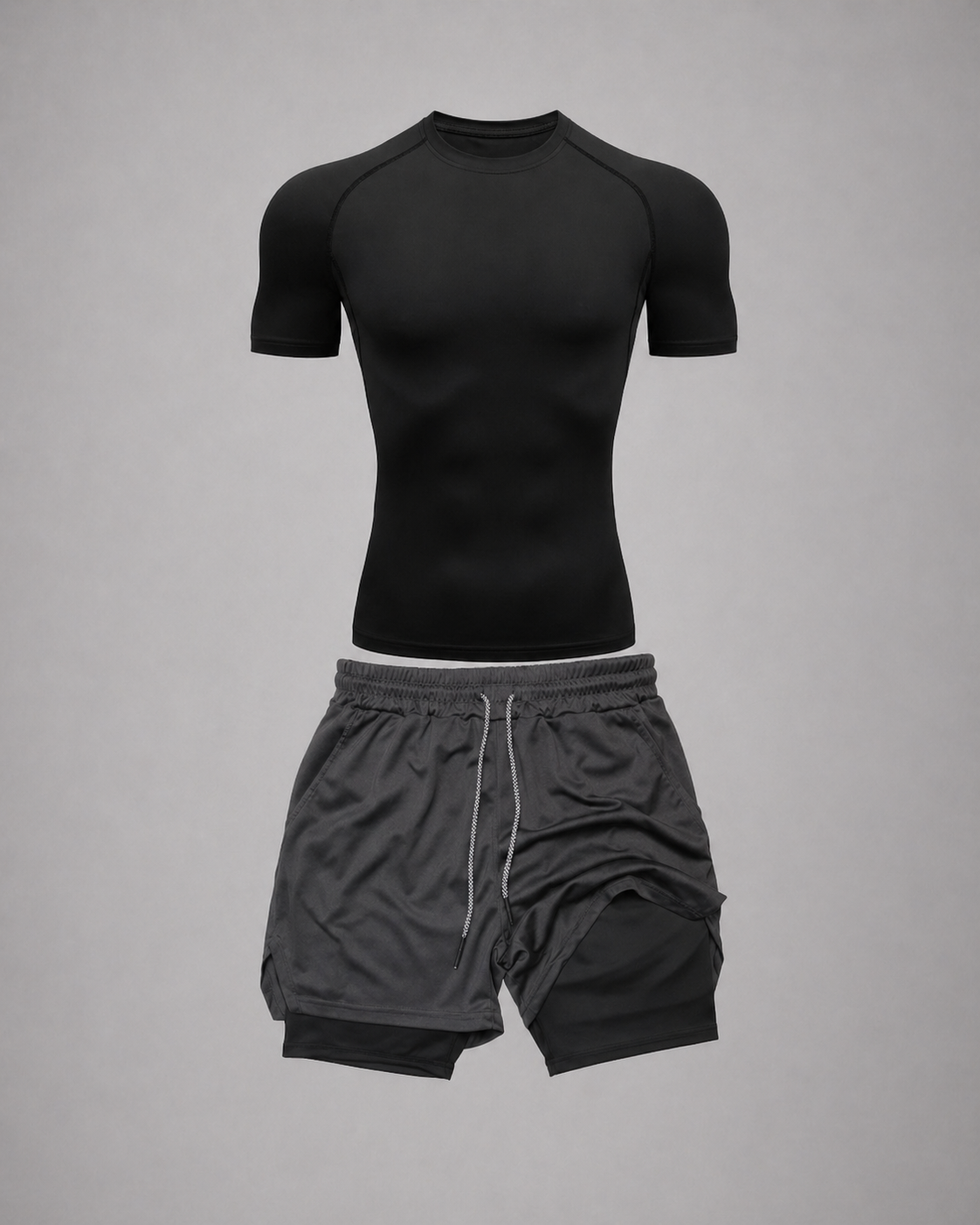 Fitness Compression Gym Set Sportswear Shortsleeve (Shirt und Short)