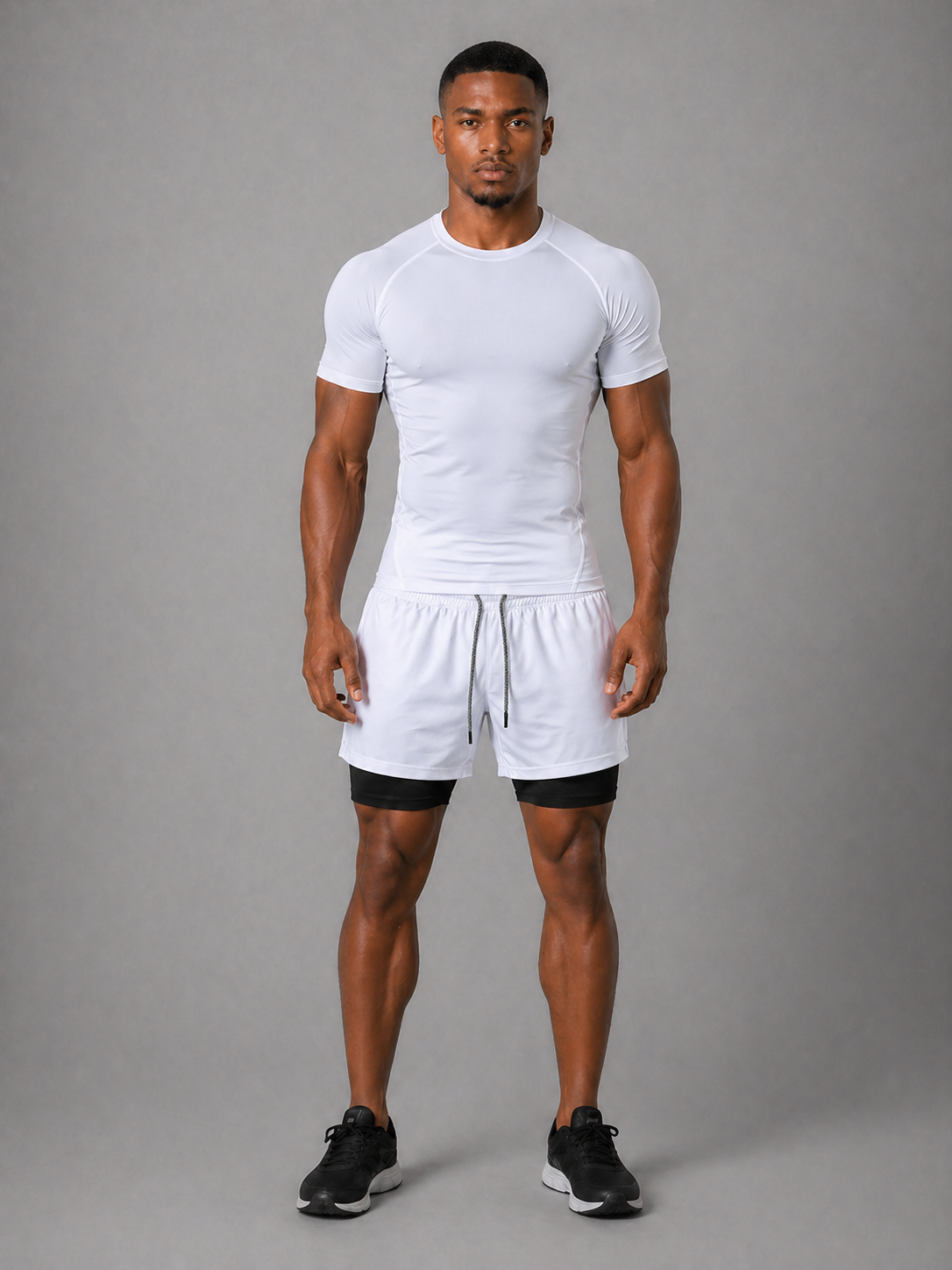 Fitness Compression Gym Set Sportswear Shortsleeve (Shirt und Short)