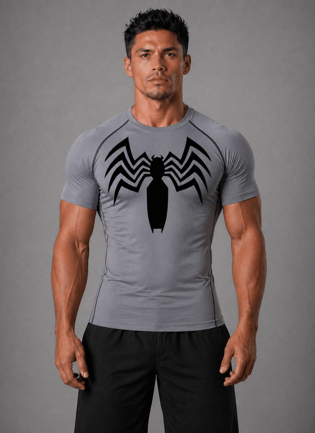 Angus Spider Winter Arc Print Grau Frontansicht