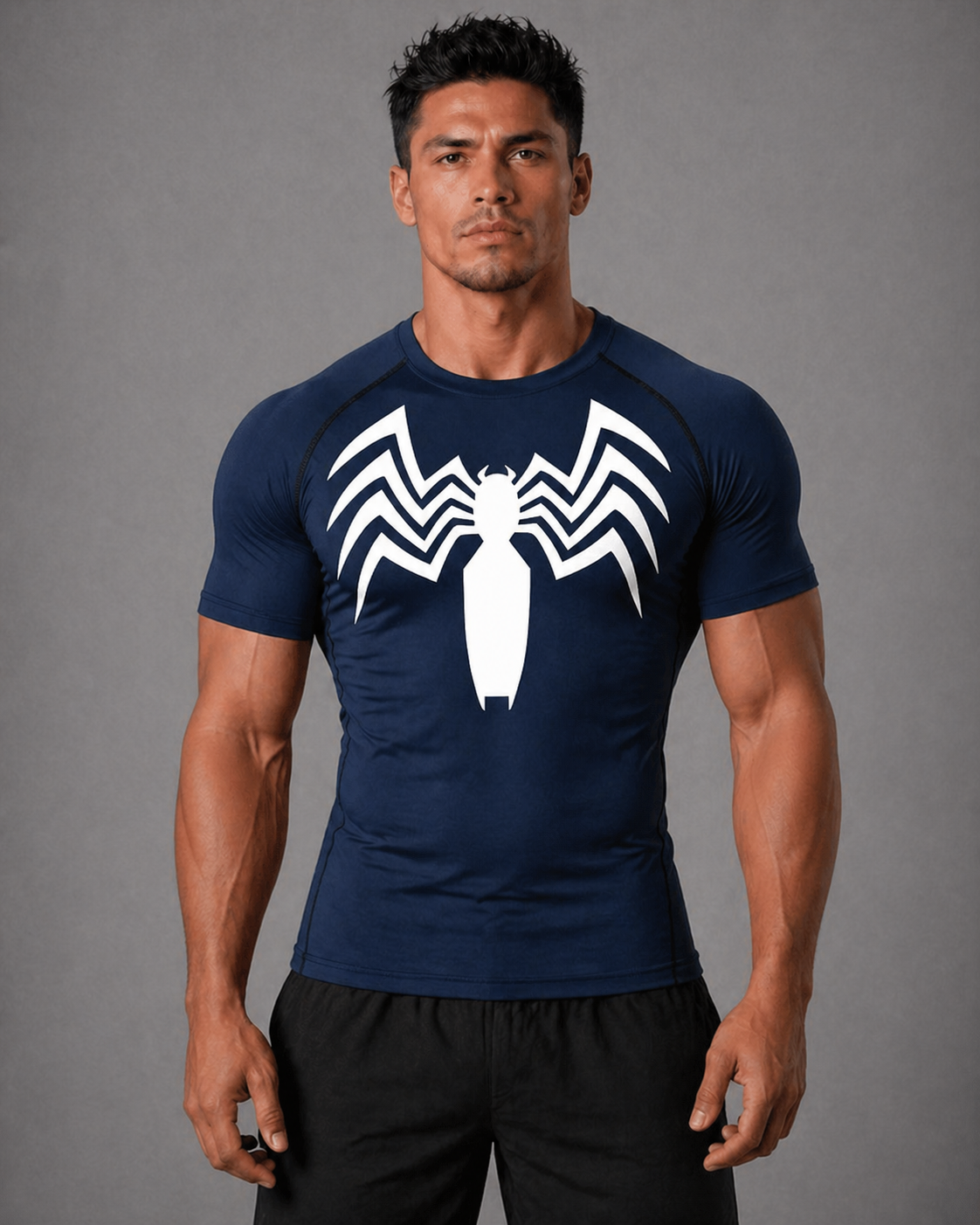 Angus Spider Winter Arc Print Navy Frontansicht