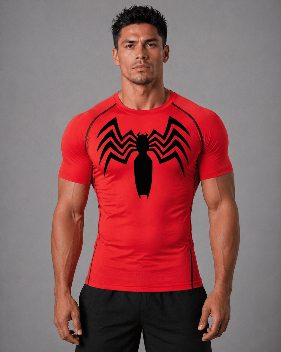 Angus Spider Winter Arc Print Rot Frontansicht