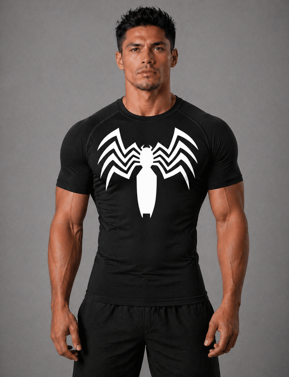 Angus Spider Winter Arc Print Schwarz Frontansicht