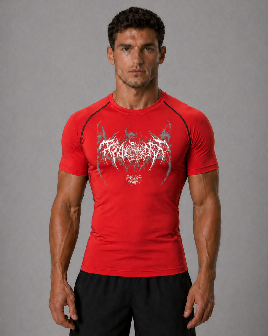Fitness Compression Gym Shirt "Reign of Skulls" Winter Arc Print