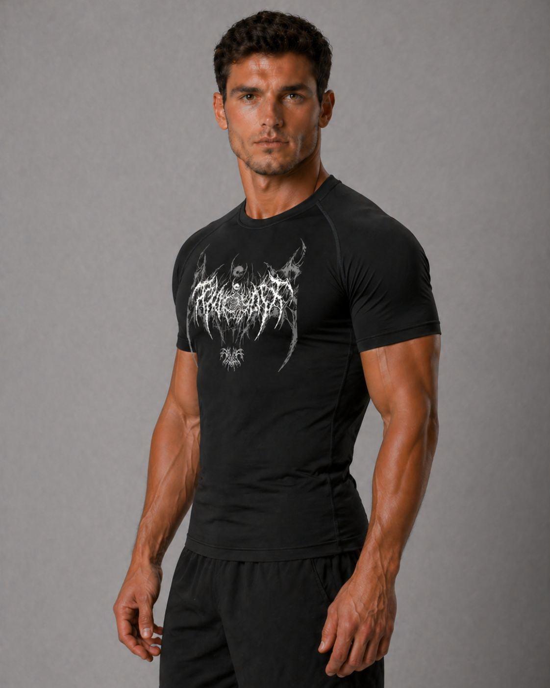 Fitness Compression Gym Shirt "Reign of Skulls" Winter Arc Print