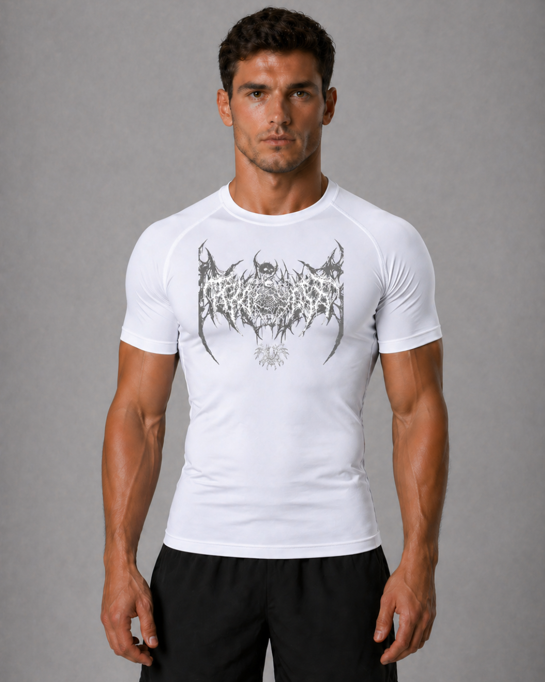 Fitness Compression Gym Shirt "Reign of Skulls" Winter Arc Print
