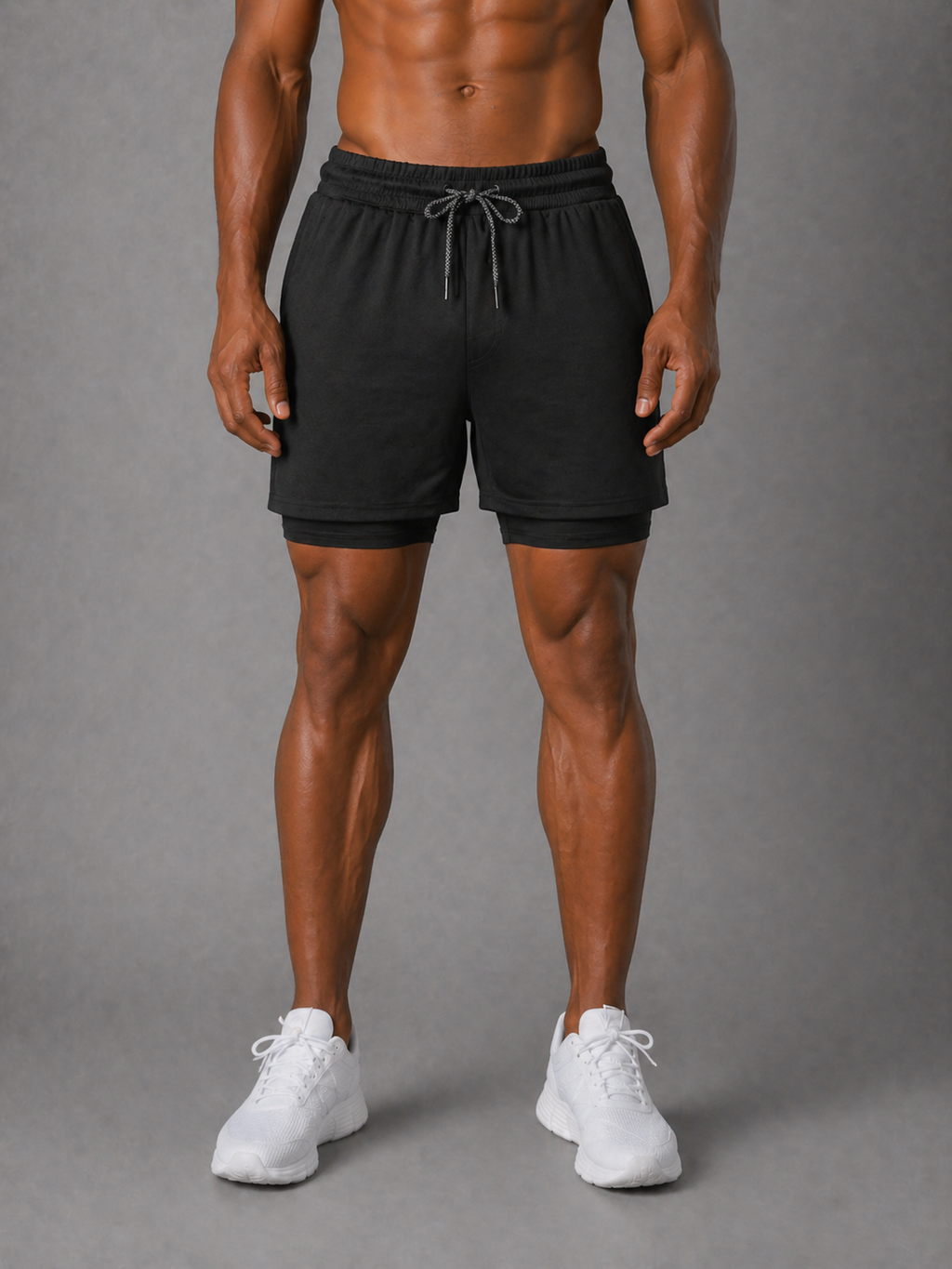 Fitness Gym Short Kurze Hose mit anliegender Innenhose