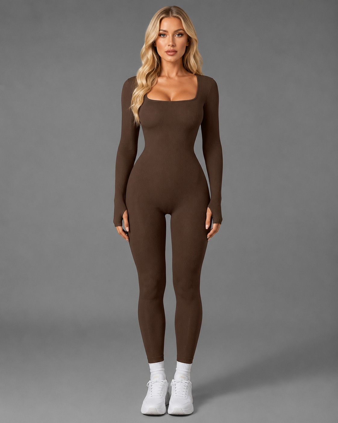 Shaping Jumpsuit für die Hochzeit – Longsleeve mit Daumenlöchern und Shaping-Pads