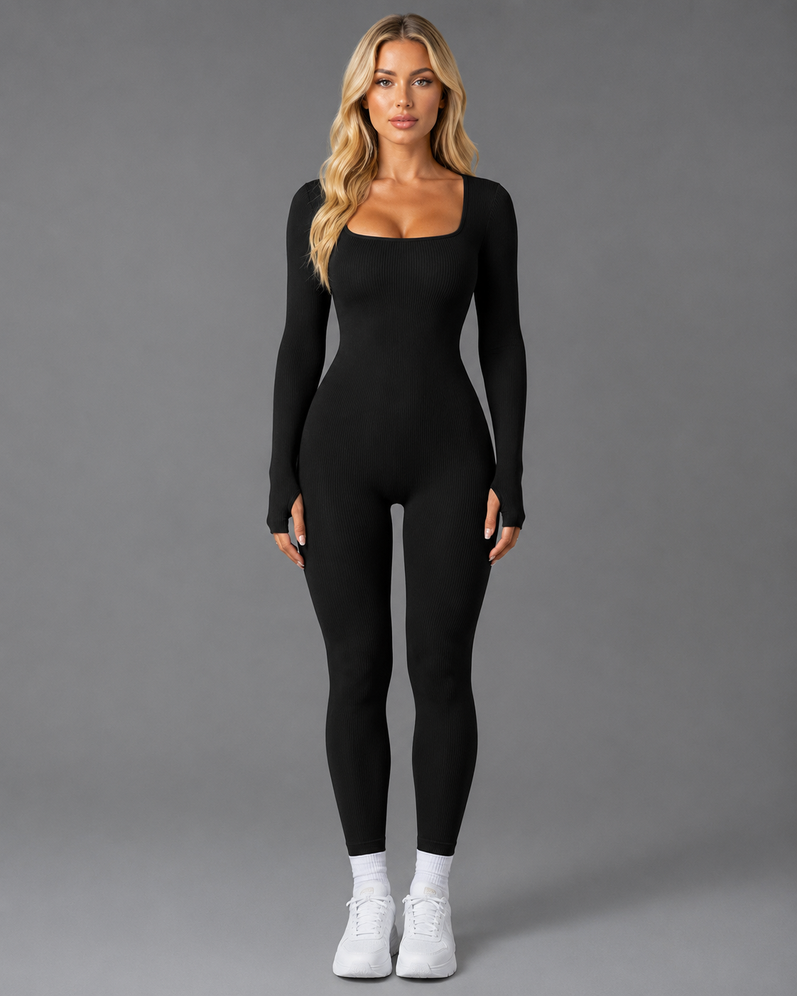 Shaping Jumpsuit für die Hochzeit – Longsleeve mit Daumenlöchern und Shaping-Pads