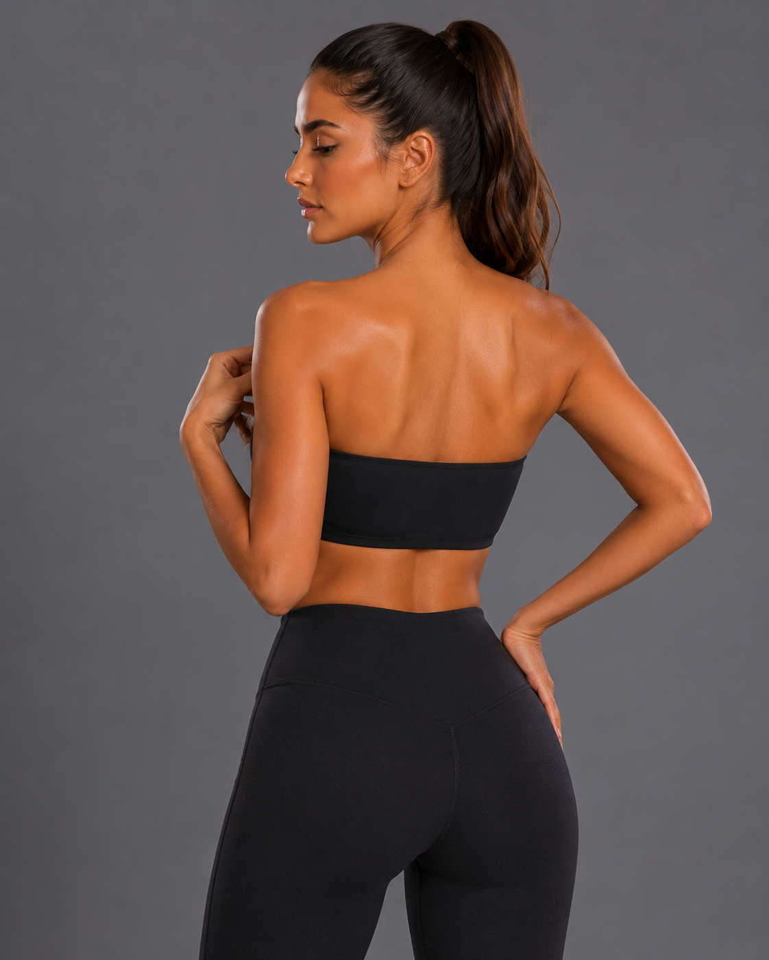 Padded Bandeau Sport BH – Nahtloses Yoga Tube Top