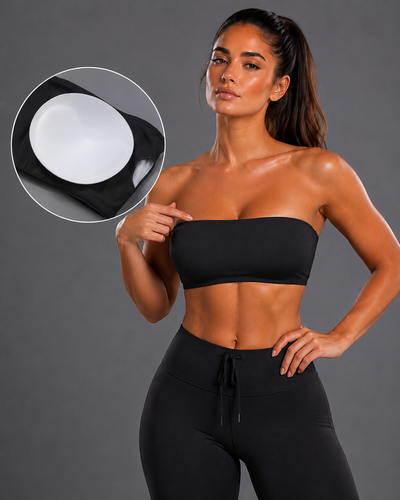 Padded Bandeau Sport BH – Nahtloses Yoga Tube Top