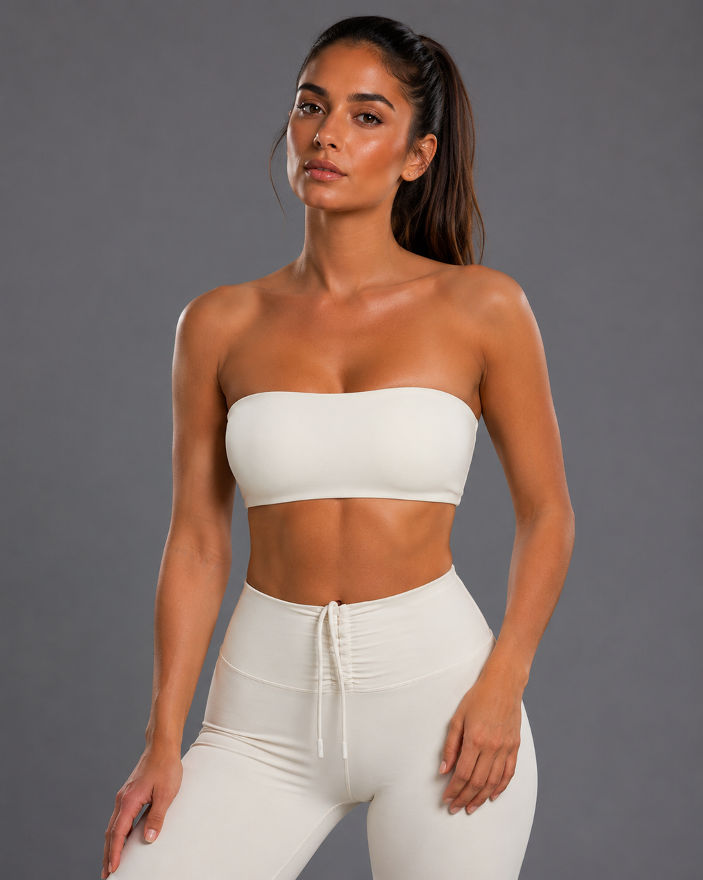 Padded Bandeau Sport BH – Nahtloses Yoga Tube Top