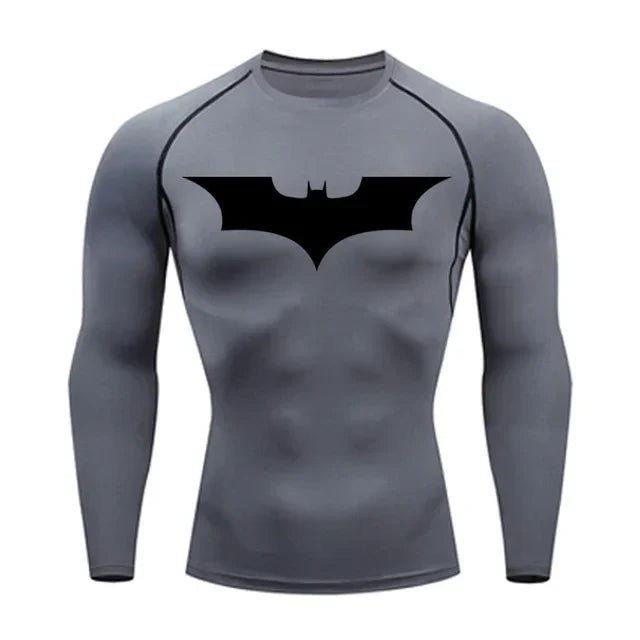 BAT Print Langarm Grau