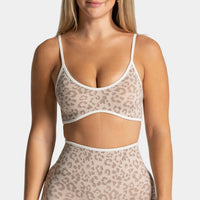 Sport BH Leopardenmuster Damen – Leo Bustier für Yoga & Fitness