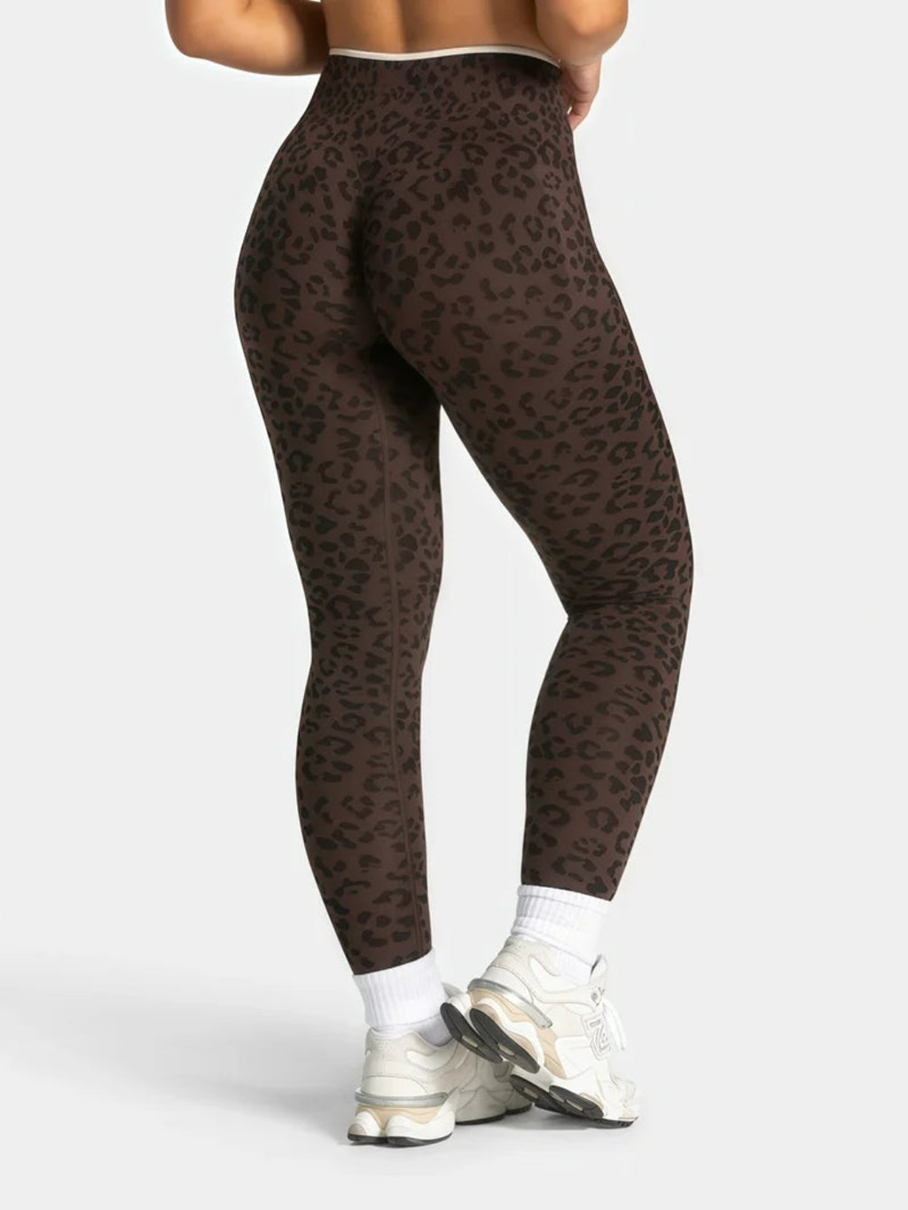 High-Waist Scrunch Leggings Leopardenmuster Booty Lift Effekt