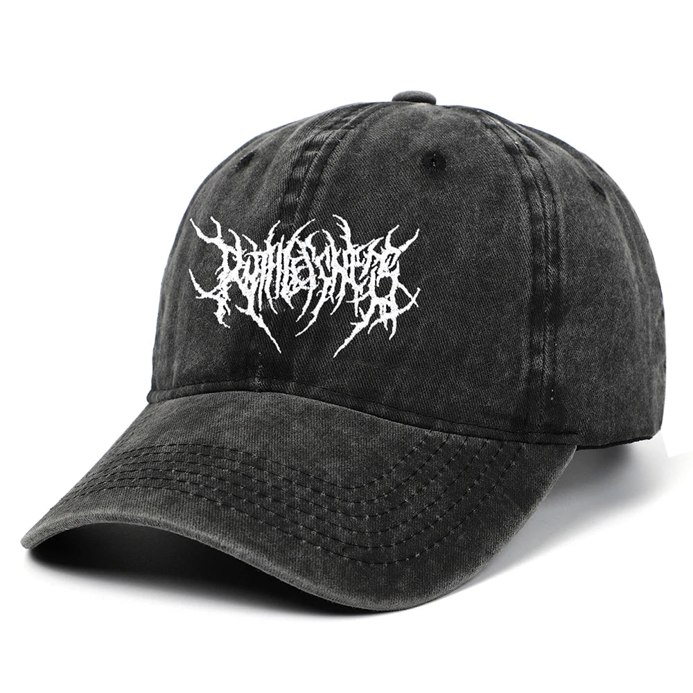 Washed Baseball Cap "Reign of Blood" Winter Arc Stitching Cotton