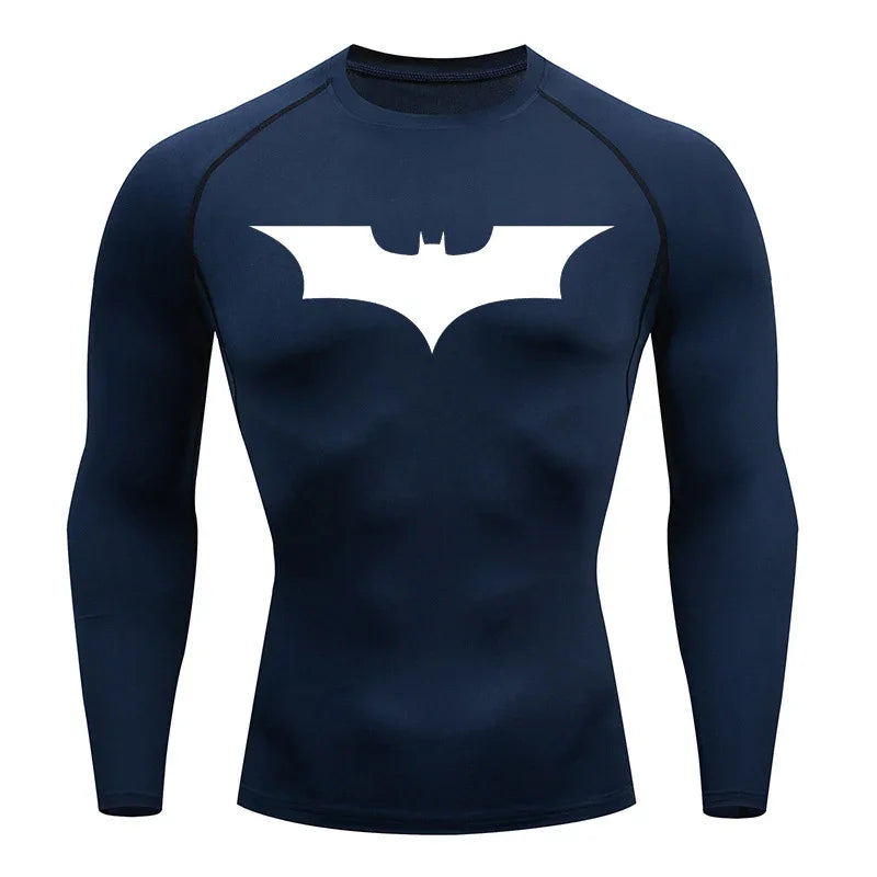 BAT Print Langarm Navy