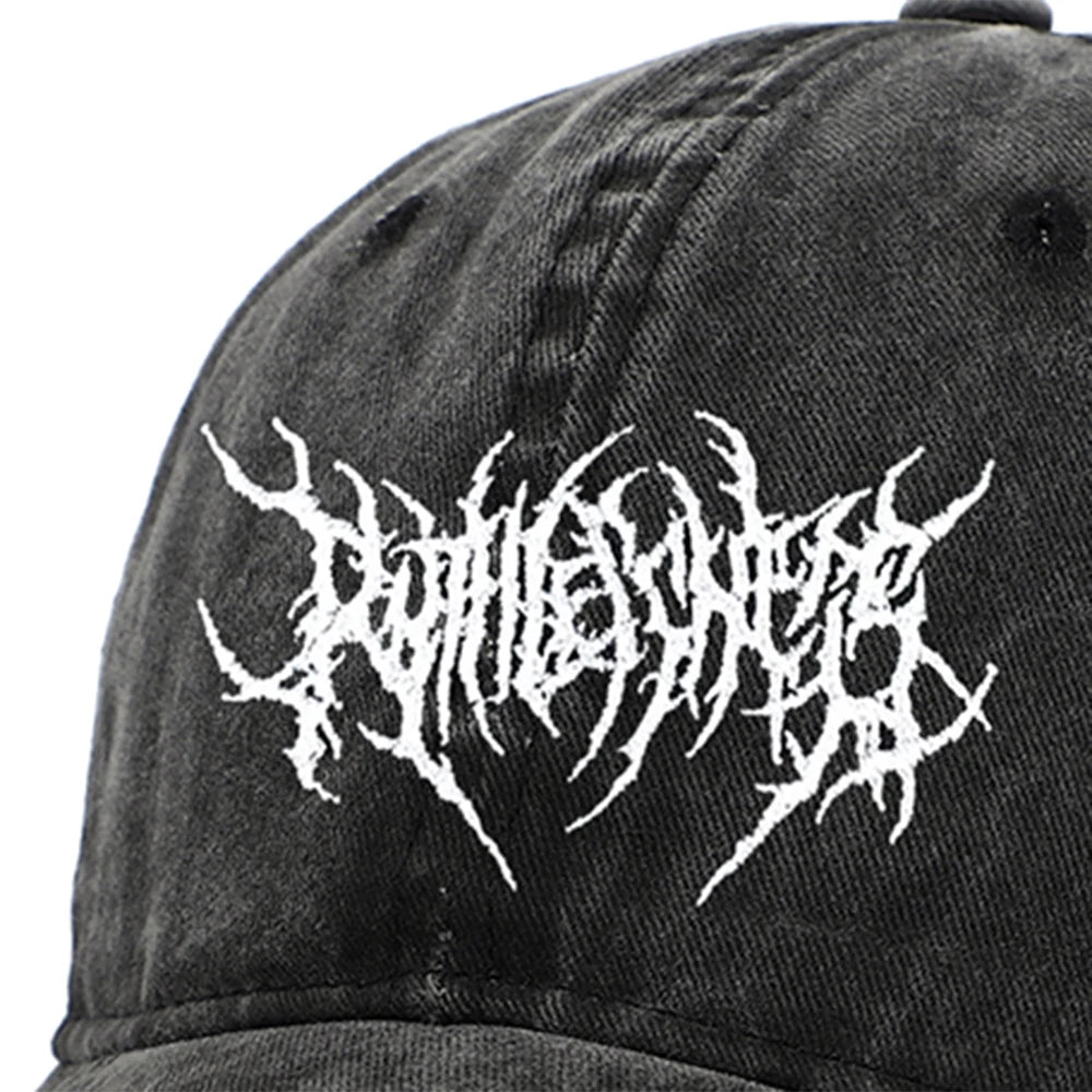 Washed Baseball Cap "Reign of Blood" Winter Arc Stitching Cotton