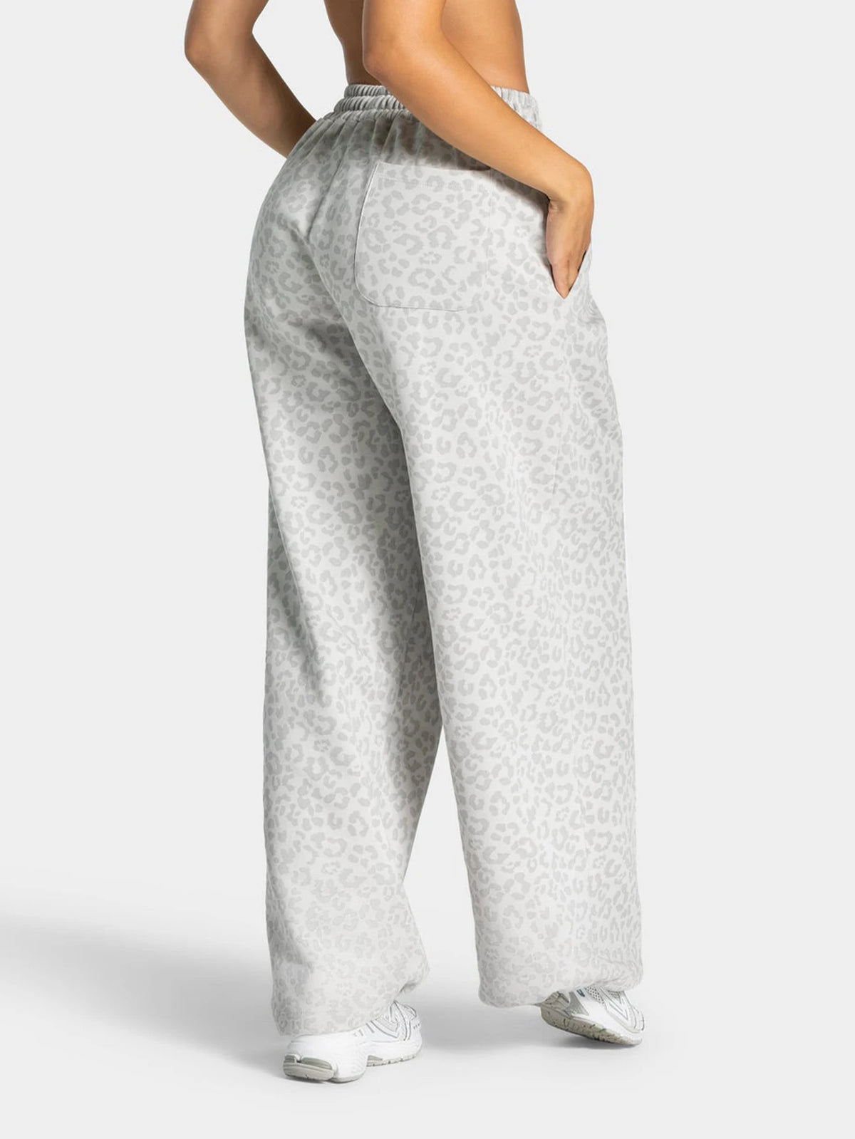 Yoga Pants Wide Leg Leopardenmuster Rückansicht