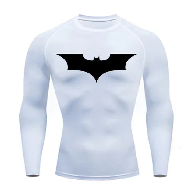 BAT Print Langarm Weiß