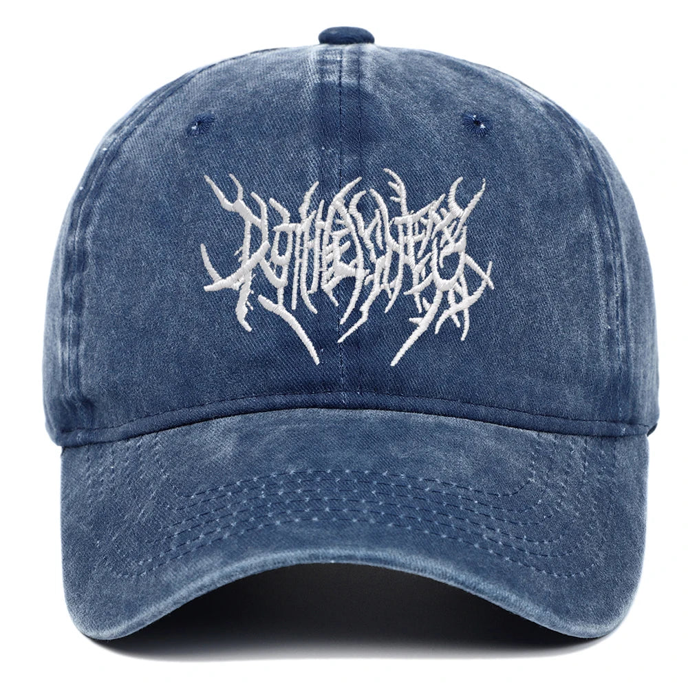 Washed Baseball Cap "Reign of Blood" Winter Arc Stitching Cotton