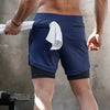 Fitness Gym Short Mit Taschen Kurze Hose innenshort innenhose blau