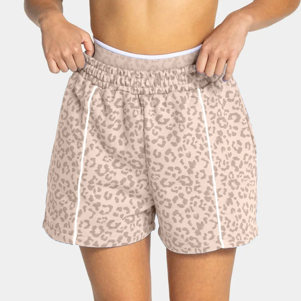 Three-Point Shorts Leopardenmuster Frontansicht