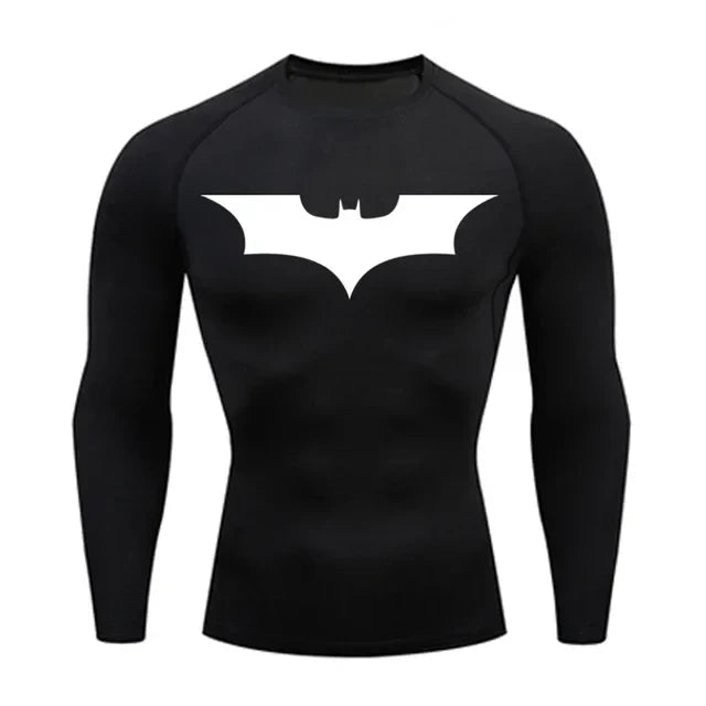 BAT Print Langarm Schwarz
