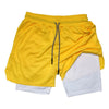 Fitness Gym Short Mit Taschen Kurze Hose innenshort innenhose gelb