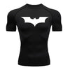 gymshirtteetshirtshortsleevekurzaermelkurzearmekurzaermeligschwarzblackschwartzbatspidermanspiderprintprintedbedrucktdruckherrenspidermansuperherosupermanbatman