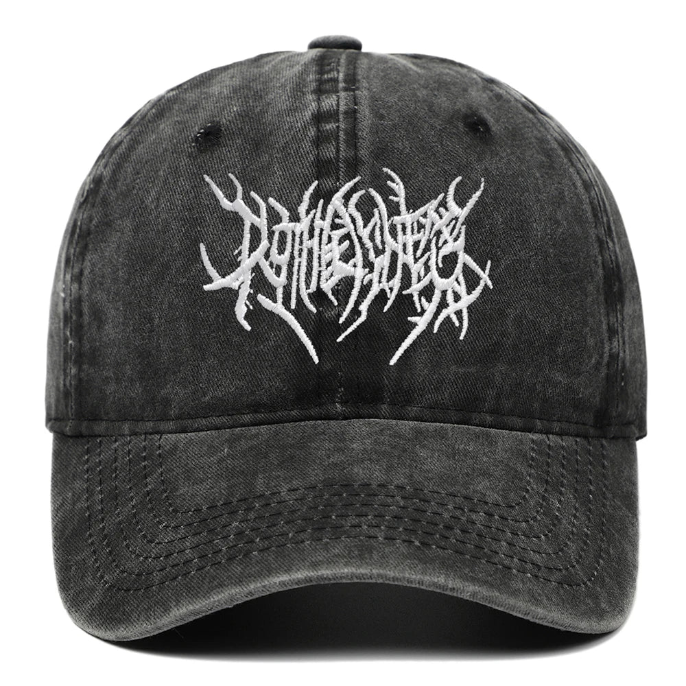 Washed Baseball Cap "Reign of Blood" Winter Arc Stitching Cotton