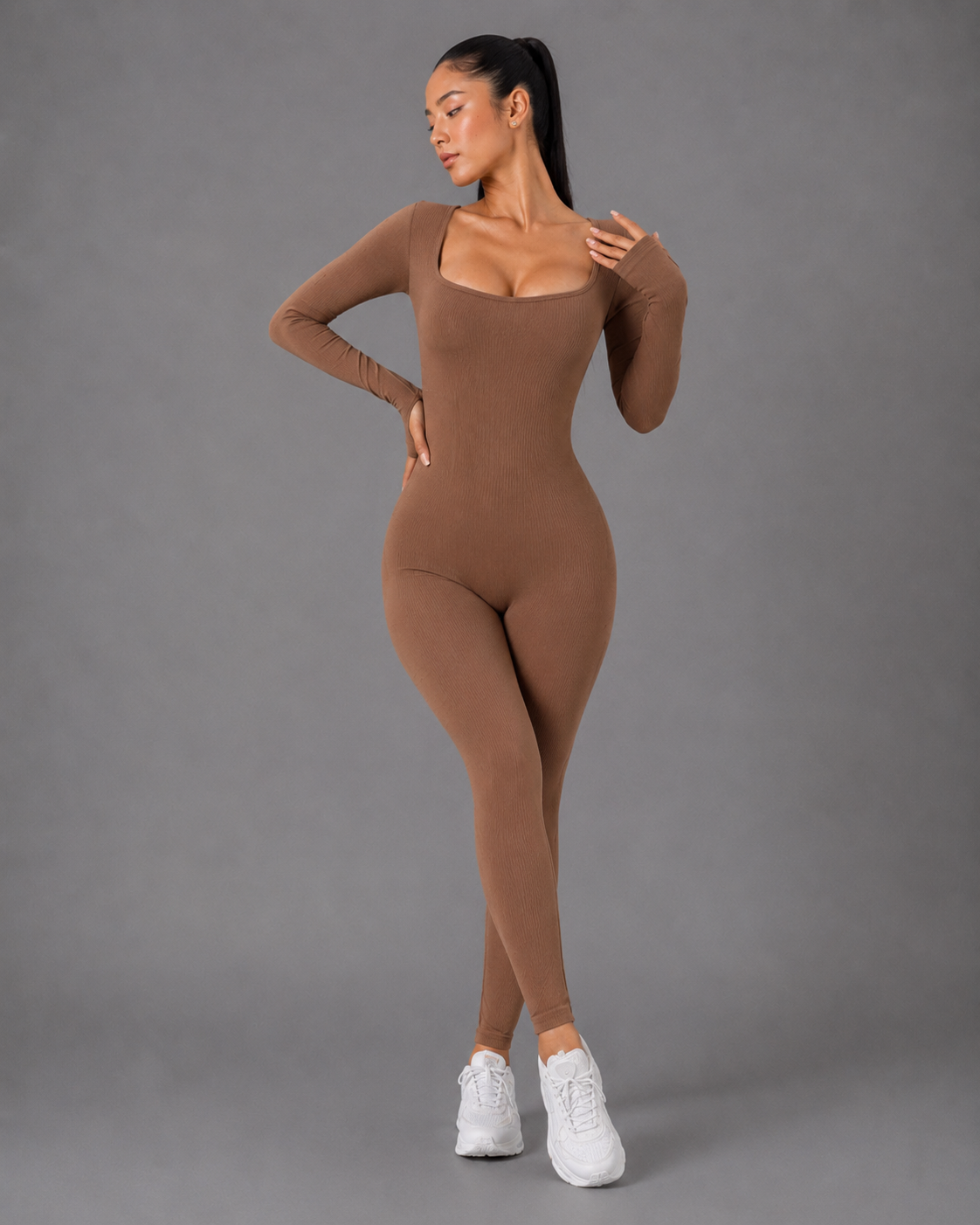 Shaping Jumpsuit Thumb Longsleeve