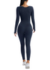 Shaping Jumpsuit jumpshape formfit shape suit bodyshapesuit jump jumper bodyshaper yogasuit yoga sport style black long sleeve finger longsleeve grau back