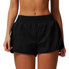 Sport Shorts mit enganliegender Innenhose und Taschen Low Waist