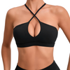 Yoga nahtloses Top Cross Frontstraps mit Pads