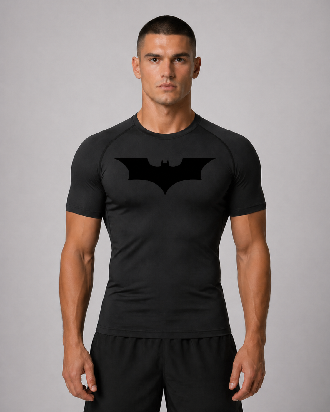Fitness Compression Gym Shirt "BAT" Winter Arc Print
