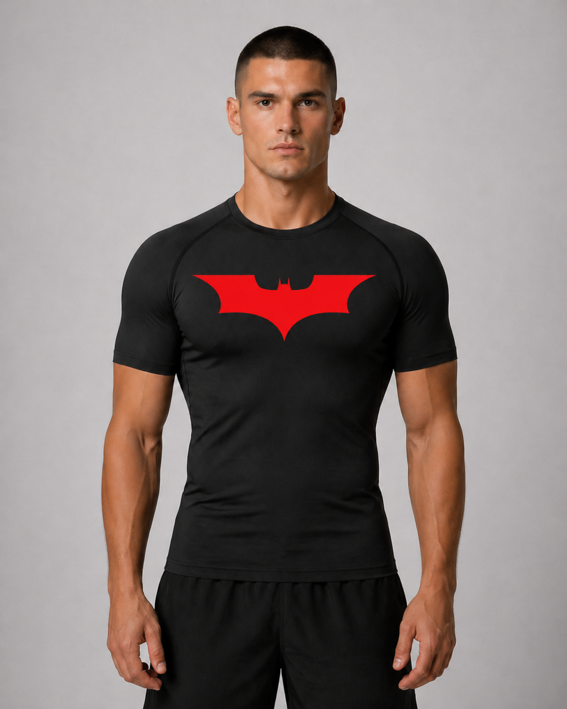 Fitness Compression Gym Shirt "BAT" Winter Arc Print
