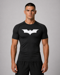 Fitness Compression Gym Shirt "BAT" Winter Arc Print