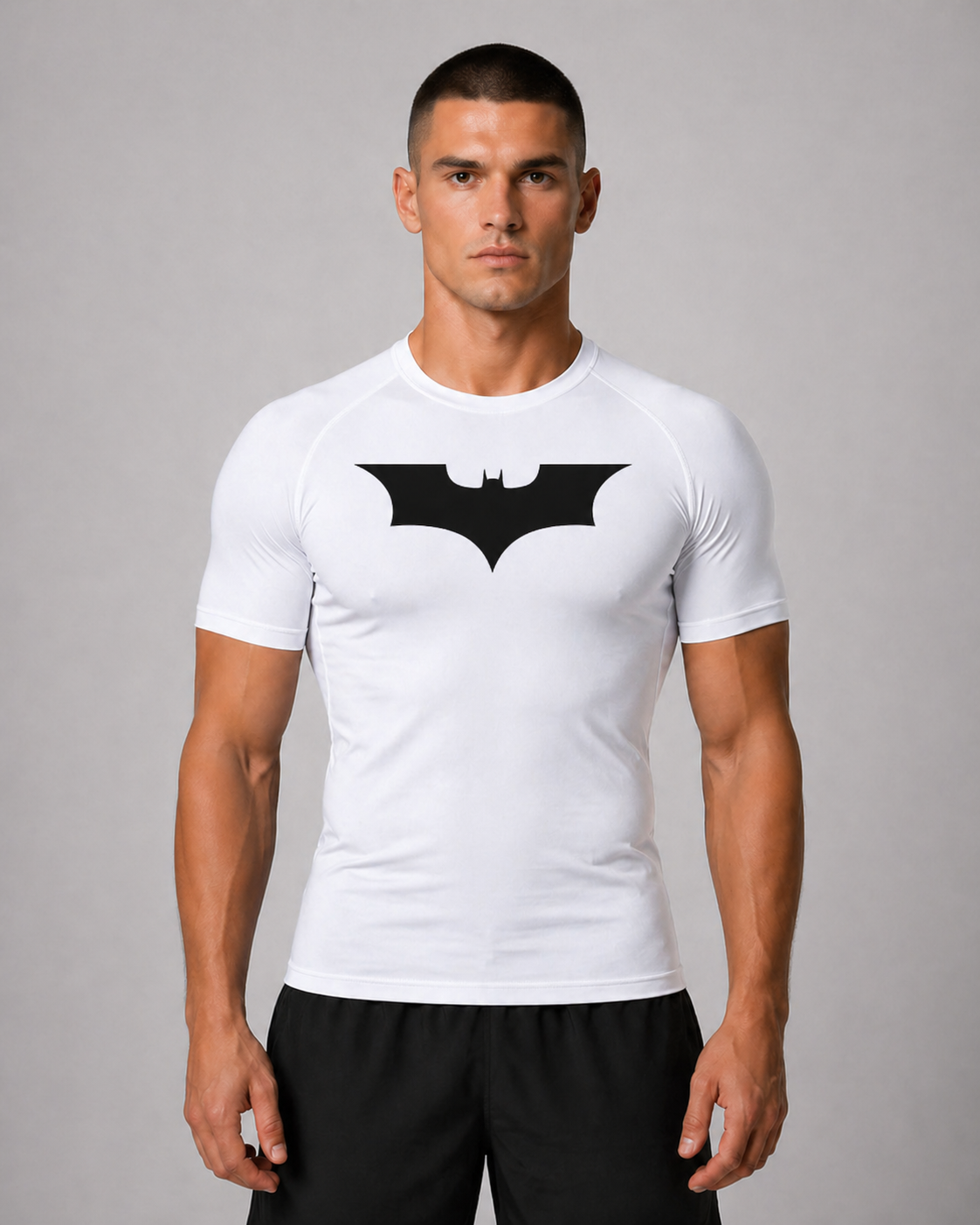 Fitness Compression Gym Shirt "BAT" Winter Arc Print