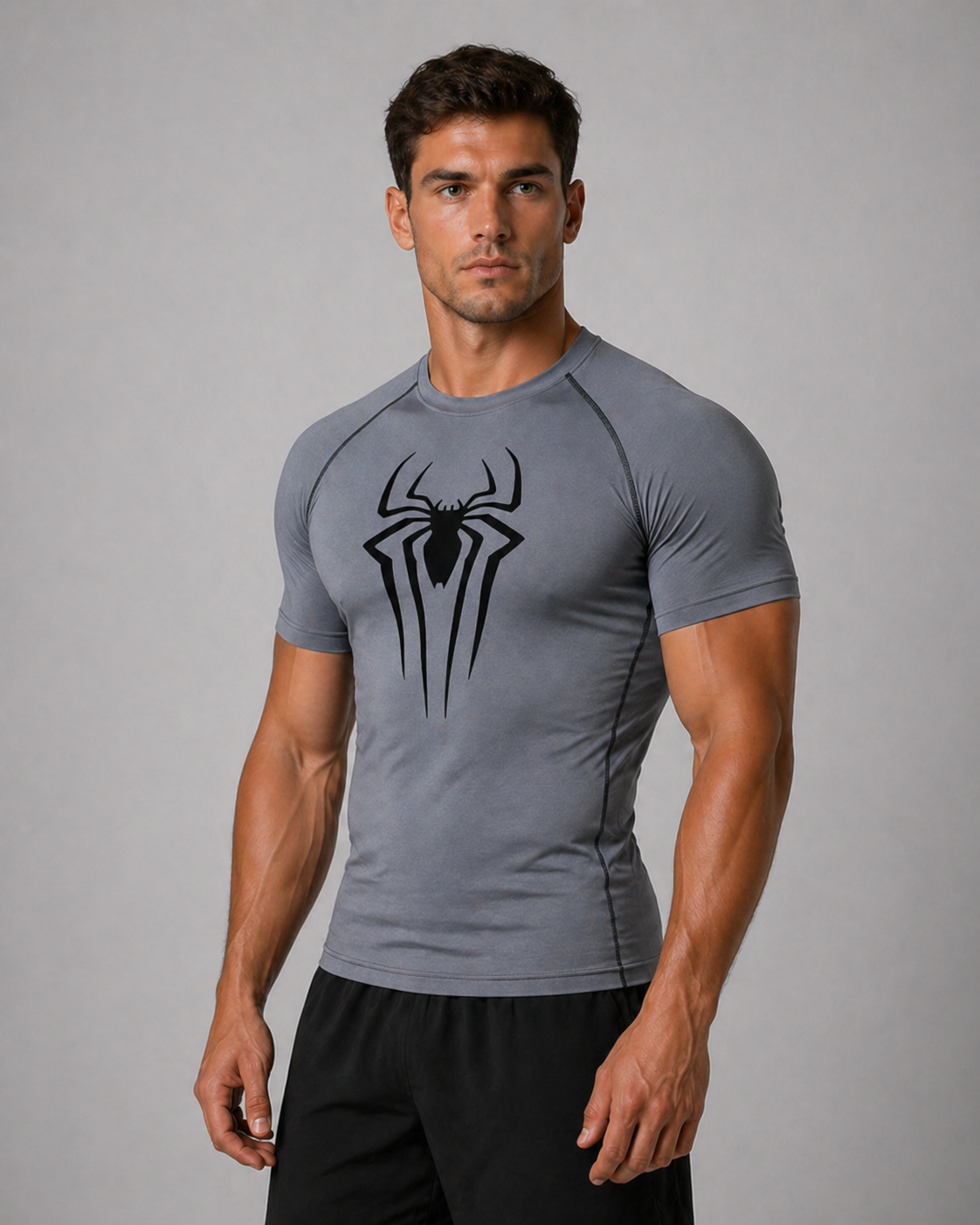 Fitness Compression Gym Shirt "Spider" Winter Arc Print