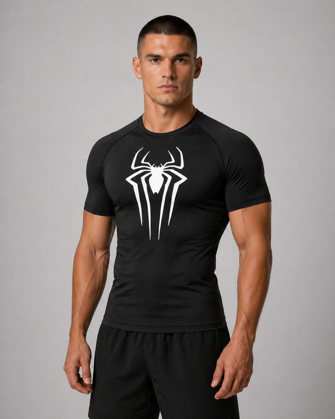 Fitness Compression Gym Shirt "Spider" Winter Arc Print