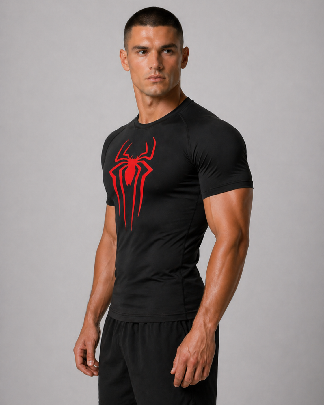 Fitness Compression Gym Shirt "Spider" Winter Arc Print