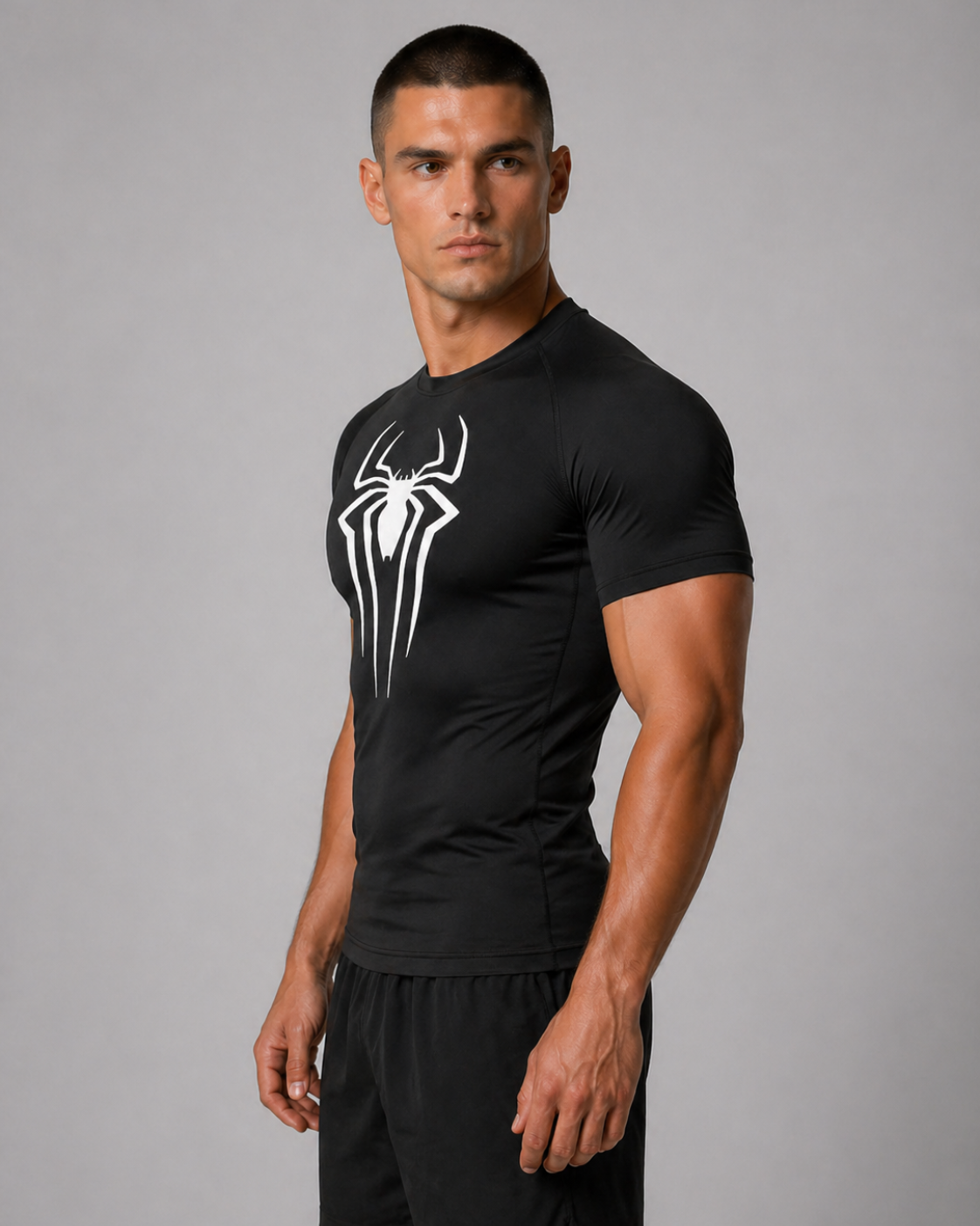 Fitness Compression Gym Shirt "Spider" Winter Arc Print
