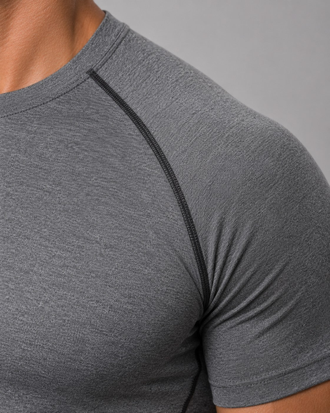 Quick Dry Kompressionsshirt Stoff- und Nahtdetail Raglanärmel