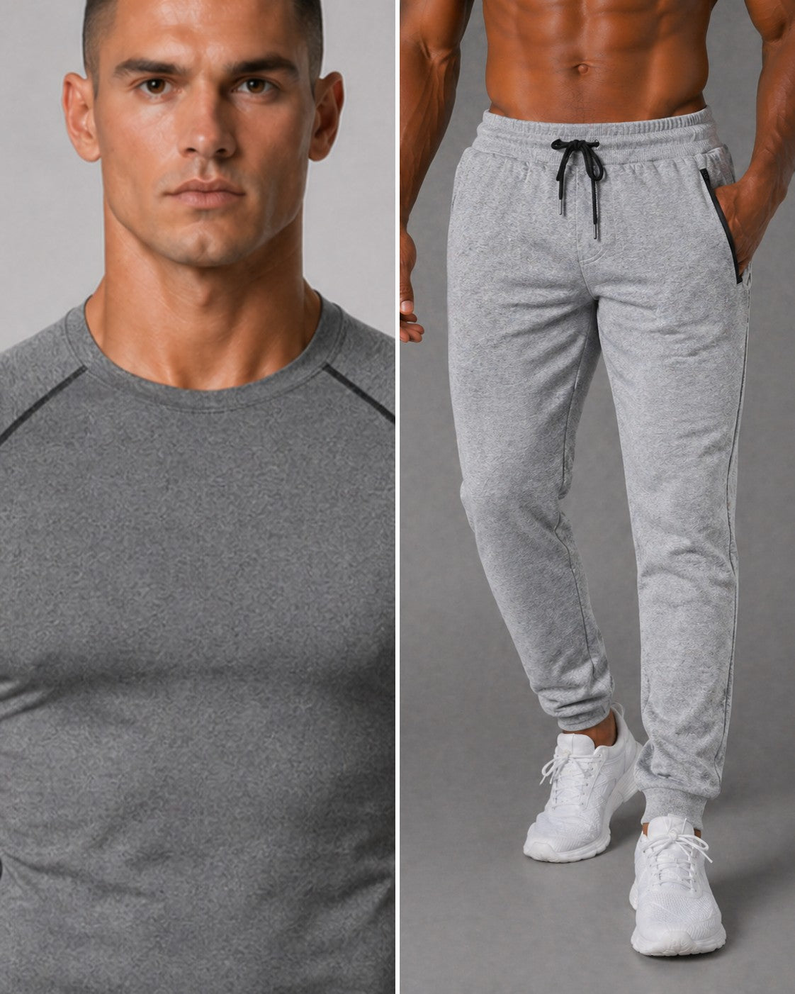 Gym Set Herren Grau