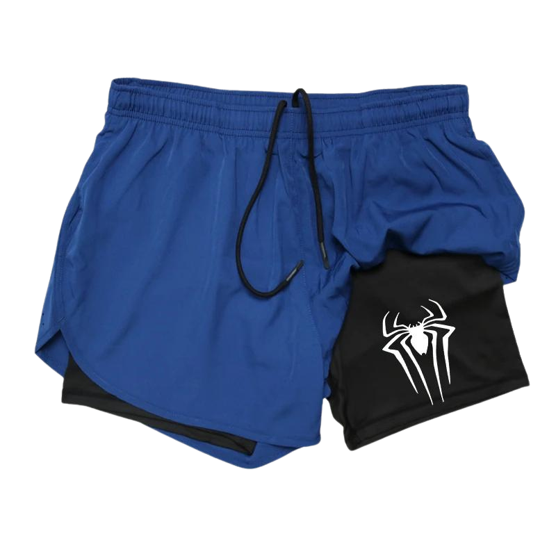 Fitness Gym Short "Spider" Print Kurze Hose