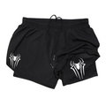 Fitness Gym Short "Spider" Print Kurze Hose