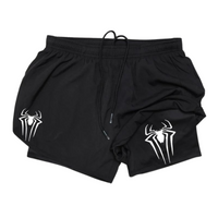 Fitness Gym Short "Spider" Print Kurze Hose