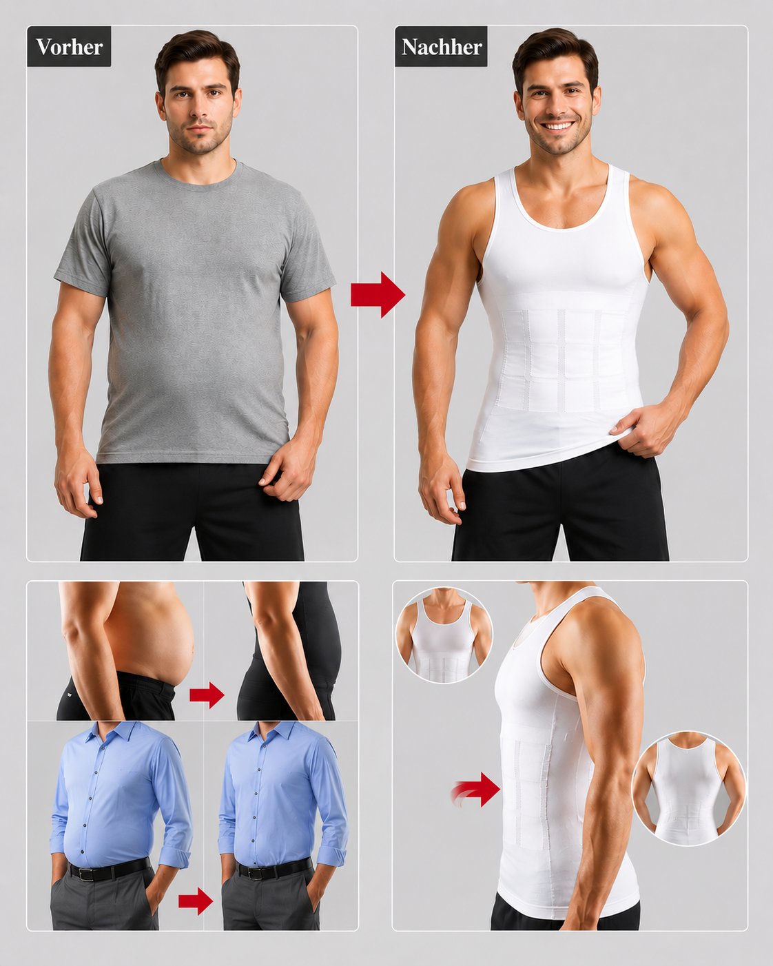 Shapewear Unterhemd Herren, armless | FormFit
